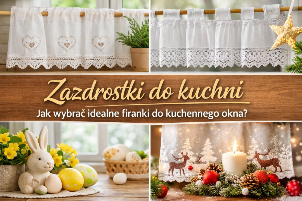 Idealne firanki do kuchennego okna