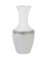 BIAŁO SREBRNY WAZON DEKORACYJNY ~ CERAMICZNY WAZON Z CYRKONIAMI ~ IDA-2