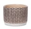 DONICZKA DEKORACYJNA ZE WZOREM ZYG-ZAG ~ CERAMICZNA DONICA NA KWIATY ~ KERI/02 ~ KPL. 2SZT.
