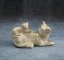 NOWOCZESNA FIGURKA DEKORACYJNA W STYLU GLAMOUR ~ KOT CERAMICZNY SZAMPAN ~ ELVIN-7