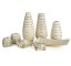 ELEGANCKI WYSOKI WAZON DEKORACYJNY ~ WAZON CERAMICZNY W KOLORZE SZAMPANA ~ MELINDA-1