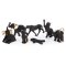 NOWOCZESNA FIGURKA DEKORACYJNA W STYLU GLAMOUR ~ CZARNY KOT CERAMICZNY ~ ELDO/3-13