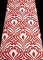 Eleganckie zasłony w ornamenty do salonu glamour - zasłony Pierre  Cardin ~ "Monarch" czerwień - 140