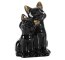FIGURKA DEKORACYJNA KOTY ~ CERAMICZNE KOTY W KOLORZE CZARNO ZŁOTYM ~ CAT/03
