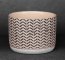 DONICZKA DEKORACYJNA ZE WZOREM ZYG-ZAG ~ CERAMICZNA DONICA NA KWIATY ~ KERI/02 ~ KPL. 2SZT.