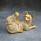 NOWOCZESNA FIGURKA DEKORACYJNA W STYLU GLAMOUR ~ ZŁOTY KOT CERAMICZNY ~ HARIS-6