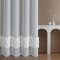 Firana z szyfonu ROSE 280 cm z aplikacją róż 3D – elegancka dekoracja okienna do salonu