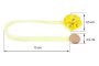 MAGNES DO FIRAN I ZASŁON ~ UPINACZ DEKORACYJNY Z MAGNESEM ~ M/31 ~ ŻÓŁTY ~ 2 SZT