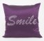 POSZEWKA DEKORACYJNA Z CEKINAMI ~ SMILE ~ 40x40 ~ FIOLET