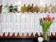 Eleganckie zazdrostki do kuchni z etaminy - kuchenne zazdrostki paneliki - "Irma" - 45