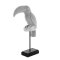 NOWOCZESNA FIGURKA DEKORACYJNA W STYLU GLAMOUR ~ SREBRNY TUKAN CERAMICZNY ~ ELDO/9