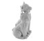 NOWOCZESNA FIGURKA DEKORACYJNA W STYLU GLAMOUR ~ SREBRNE KOTY FIGURKA CERAMICZNA ~ ELDO/11