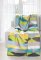 EKSKLUZYWNY KOC DRUKOWANY / NARZUTA DRUKOWANA Z MOTYWEM GEOMETRYCZNYM ~ TRIO ~ 150x200