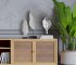 NOWOCZESNA FIGURKA DEKORACYJNA W STYLU GLAMOUR ~ SREBRNY LIŚĆ CERAMICZNY ~ ELDO/7