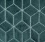 NOWOCZESNY KOC Z PLUSZU W GEOMETRYCZNY WZÓR  ~ MALIBU ~ TURKUS + SREBRO ~ 150x200