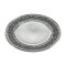 SREBRNA PATERA DEKORACYJNA Z CYRKONIAMI ~ PATERA Z PORCELANY W STYLU GLAMOUR ~ PETRA/PAT