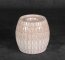 KLASYCZNY BEŻOWY ŚWIECZNIK DEKORACYJNY ~ ELEGANCKI ŚWIECZNIK CERAMICZNY ~ EDNA-02