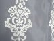 FIRANA Z ORGANTYNY ~ EKRANOWA ORGANTYNA HAFTOWANA ~ "ORNAMENT" KREM ~ 138 ~ KUPON 1,40M