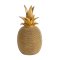 NOWOCZESNA FIGURKA DEKORACYJNA W STYLU GLAMOUR ~ ZŁOTY ANANAS CERAMICZNY ~ ELDO/25