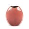 CERAMICZNY WAZON DEKORACYJNY W KOLORZE CIEMNEGO RÓŻU Z DODATKIEM ZŁOTA ~ SIBEL/WAZ/04