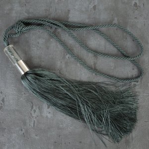 NOWOCZESNY CHWOST DO UPIĘCIA ZASŁON ~ SZNUR DEKORACYJNY DO ZASŁON ~ SC/LUIZA ~ NIEBIESKI
