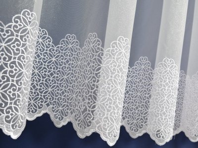 ELEGANCKA I NOWOCZESNA MARKIZETO - ORGANTYNA W ORNAMENTY ~ "VIVIAN" BIEL ~ 280