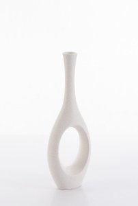 KREMOWY WAZON DEKORACYJNY ~ DUŻY WAZON CERAMICZNY ~ RISO/2/WAZ/14