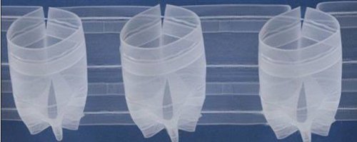 Dekoracyjna - kielichowa taśma marszcząca do firan i zasłon - KIELICHY 20473 1:3 - wys. 8cm