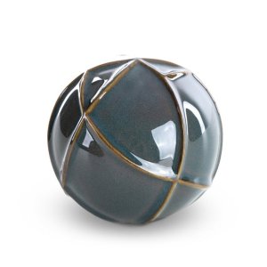 GRANATOWO ZŁOTA, ELEGANCKA KULA DEKORACYJNA ~ KULA CERAMICZNA W STYLU GLAMOUR ~ TEO1 ~ KPL. 2SZT.
