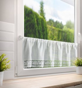 Gotowe zazdroski retro z tunelem - zazdroski babuni - Rose - biel - 30x150