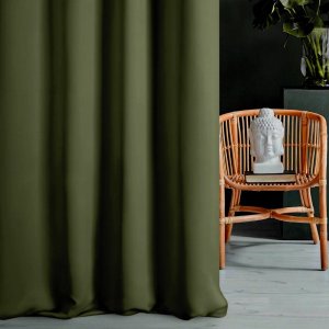 Grube zasłony zaciemniające - ok 80% zaciemnienia - "Blackout trend" khaki - 280