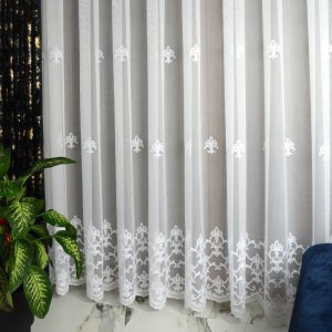 piękne firany do salonu lilian biała markizeta aden aranżacja