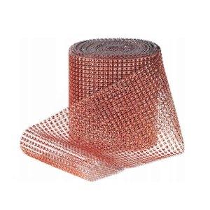 NOWOCZESNA PASMANTERIA Z CYRKONIAMI - CYRKONIE I ~ wys. 12cm ~ MIEDŹ