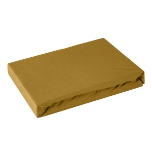 PRZEŚCIERADŁO JERSEY Z GUMKĄ ~ JERSEY 3 ~ MUSZTARDA ~ 220x240