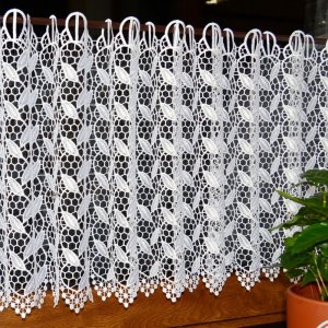 białe zazdrostki gipiurowe KALINA 40 cm turecka produkcja