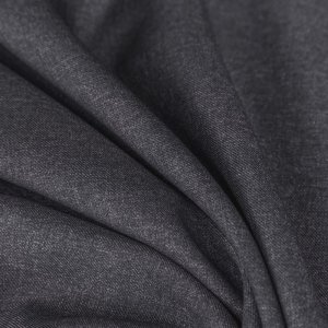 Nowoczesne zasłony loft do salonu - zasłony na metry melanż - "Polywool" stal - 145