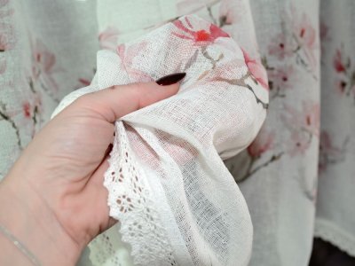 zazdrostki kuchenne w magnolie białe 50 cm styl rustykalny AMELIA