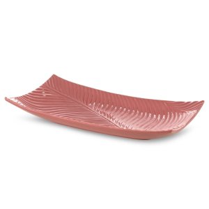 CERAMICZNA PATERA DEKORACYJNA ~ PATERA OZDOBNA W KOLORZE BRUDNEGO RÓŻU ~ SENA/1/PAT/01