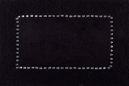DYWANIK ŁAZIENKOWY Z KRYSZTAŁKAMI ~ CHIC ~ CZERŃ ~ 60x90