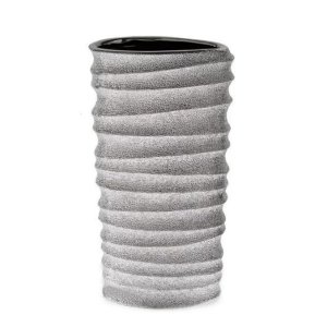 SREBRNY WAZON W STYLU GLAMOUR ~ NOWOCZESNY WAZON DEKORACYJNY ~ MIRIAM-02