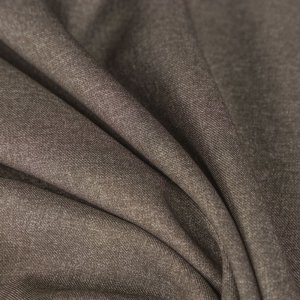 Nowoczesne zasłony loft do salonu - zasłony na metry melanż - "Polywool" kakao - 145