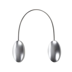 Srebrny upinacz z magnesem do firan i zasłon