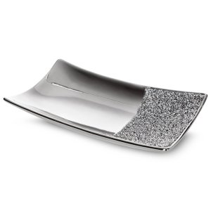 PATERA DEKORACYJNA Z PIRYTEM ~ PATERA CERAMICZNA ZE SZKIEŁKAMI W STYLU GLAMOUR ~ PALMERA-1