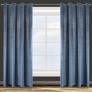 GOTOWE ZASŁONY W STYLU GLAMOUR NA PRZELOTKACH Z WELURU MOLY ~ nr 1615 ~ 1,40m x 2,50m