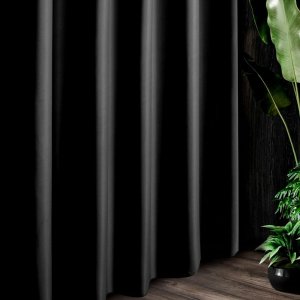 GRUBE ZASŁONY ZACIEMNIAJĄCE - OK 80% ZACIEMNIENIA ~ "BLACKOUT TREND" CZARNY ~ 280 ~ KUPON 1,55M
