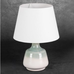 KREMOWO MIĘTOWA LAMPA ~ CERAMICZNA LAMPA W STYL BOHO ~ LAMPA OZDOBNA ~ LIANA1