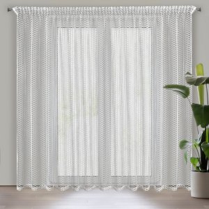 GOTOWA FIRANA BALKONOWA Z SIATKI W STYLU BOHO ~ FIRANKI NA TAŚMIE Z TUNELEM ~ AIDEN ~ 3m x 2,70m