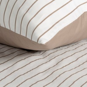 Nowoczesna pościel 200x220 biało-beżowa styl skandynawski