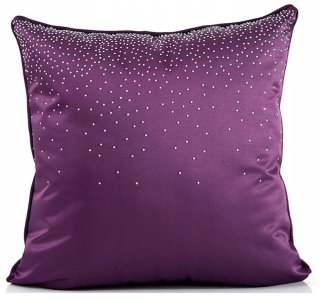 POSZEWKA DEKORACYJNA ~ GLAM ~ 45x45 ~ FIOLET