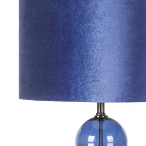 NOWOCZESNA LAMPA STOJĄCA ~ GRANATOWO SREBRNA LAMPA DEKORACYJNA ~ IRIS-01
